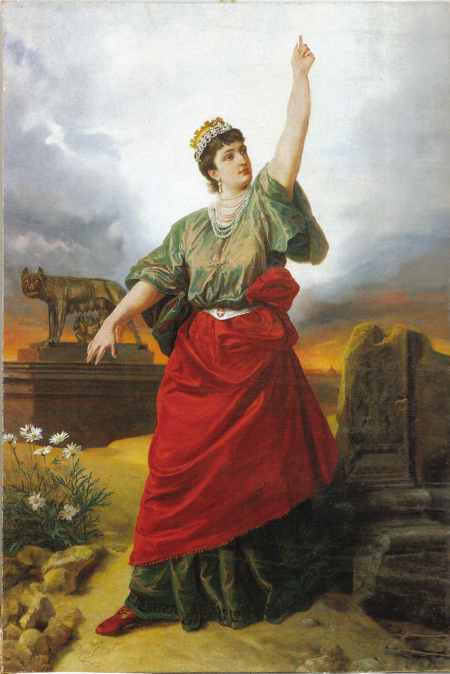 Allegoria Italia unita - Olio su tela di Antonio Muzzi - 1888 - Bologna Pinacoteca Nazionale